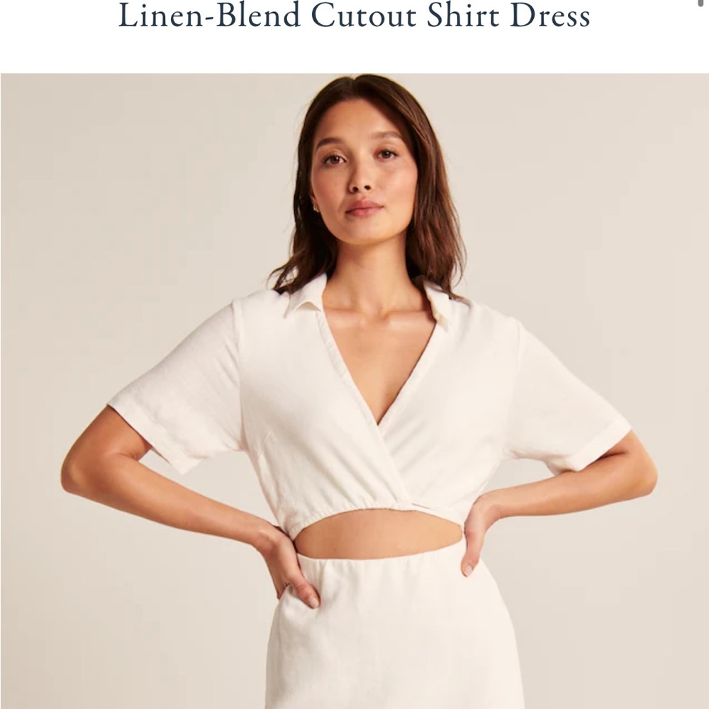 Linen-Blend Abercrombie Dress